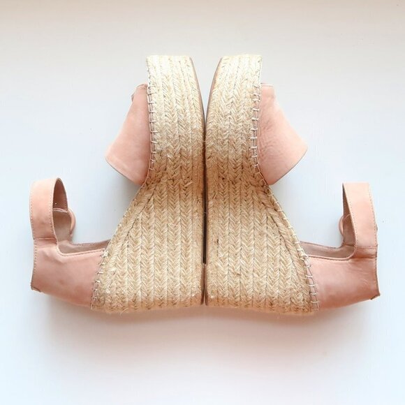 Marc Fisher Alida Pale Pink Platform Espadrille Ankle Strap Sandals Summer Shoes - Picture 10 of 15